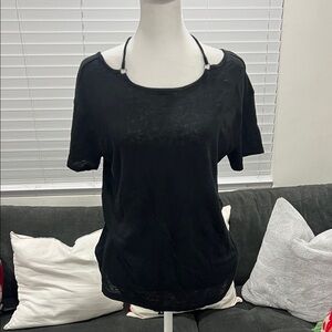 PAIGE Black Short Sleeve Top